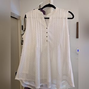 White Sleeveless Top from Dressbarn